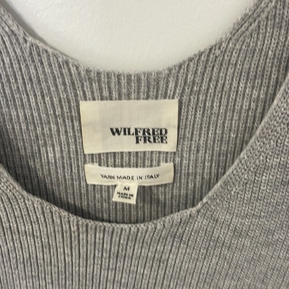 Grey knitted crop top - Picture 2 of 3